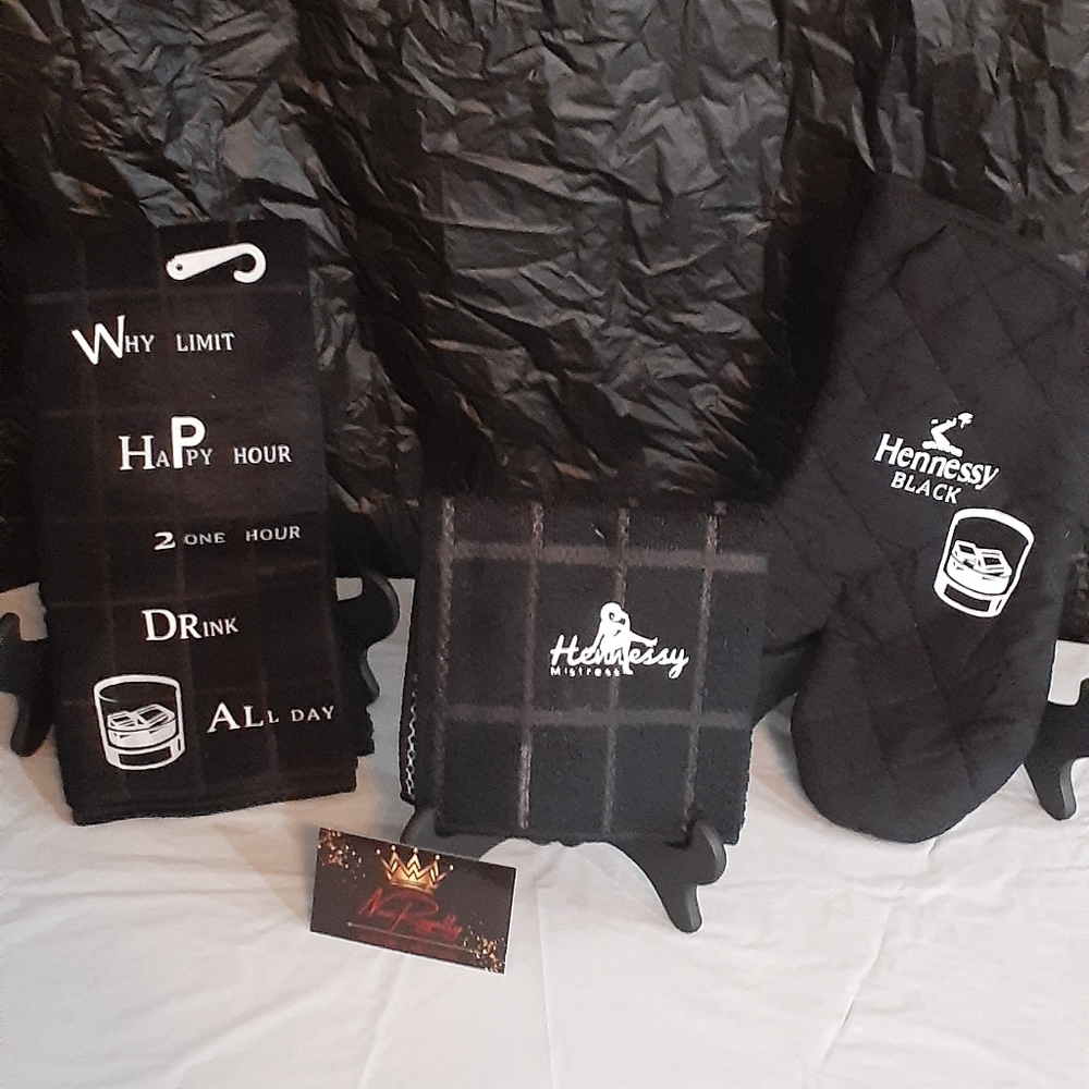 4pc Hennessy Black Inspired Kitchen Set